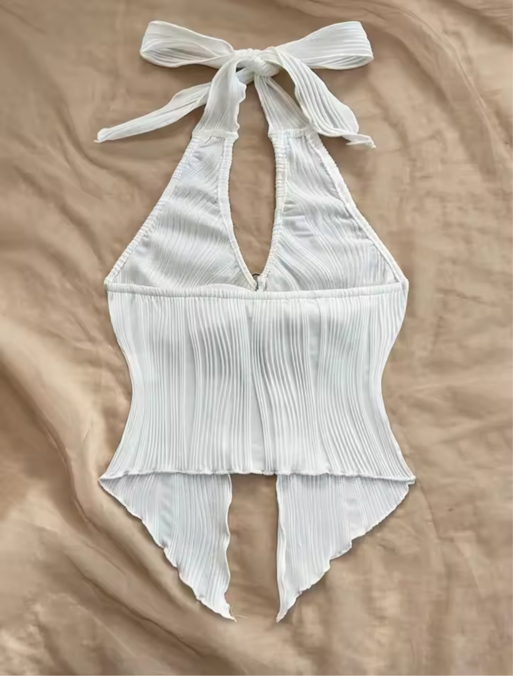 Top Cuello V Blanco