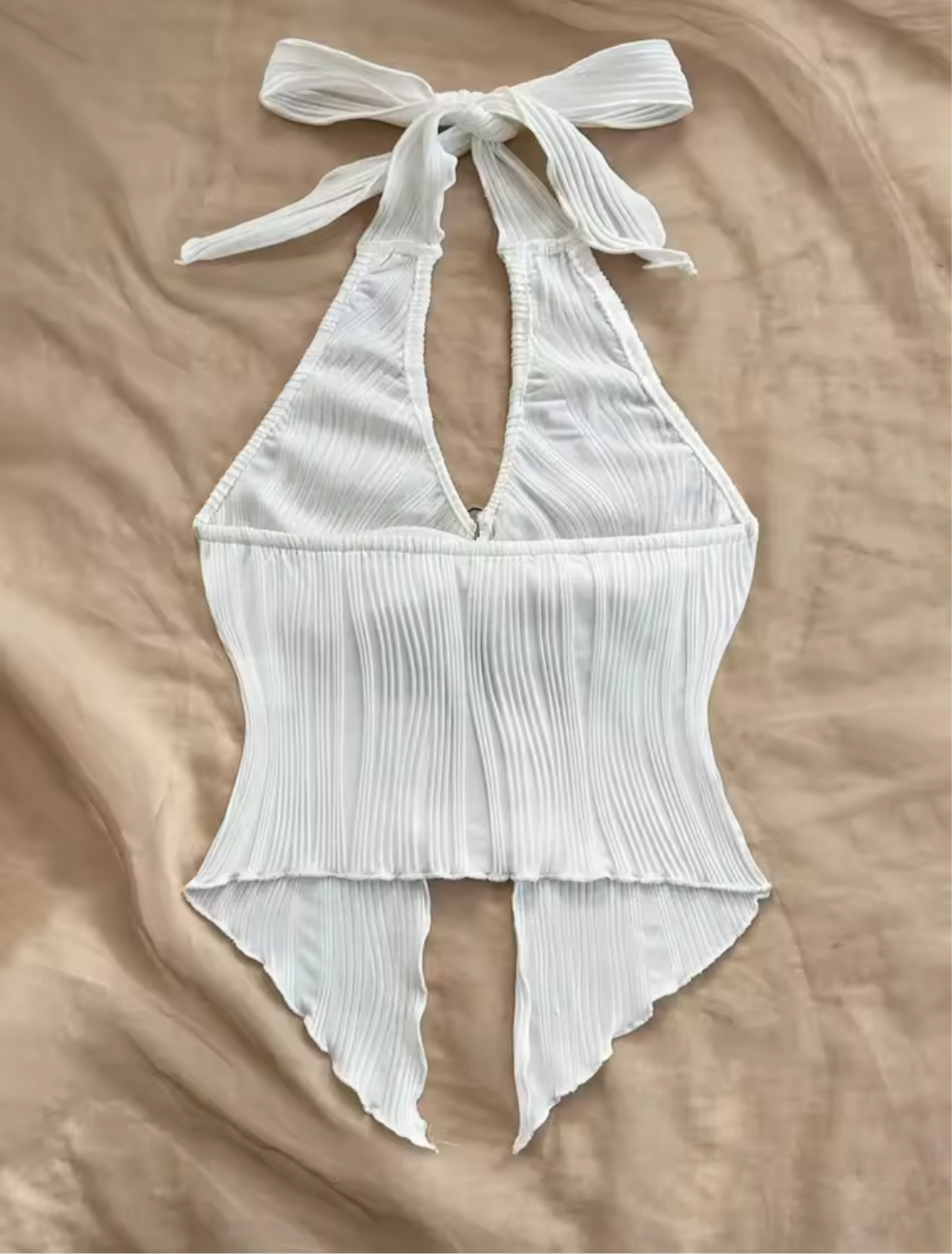 Top Cuello V Blanco