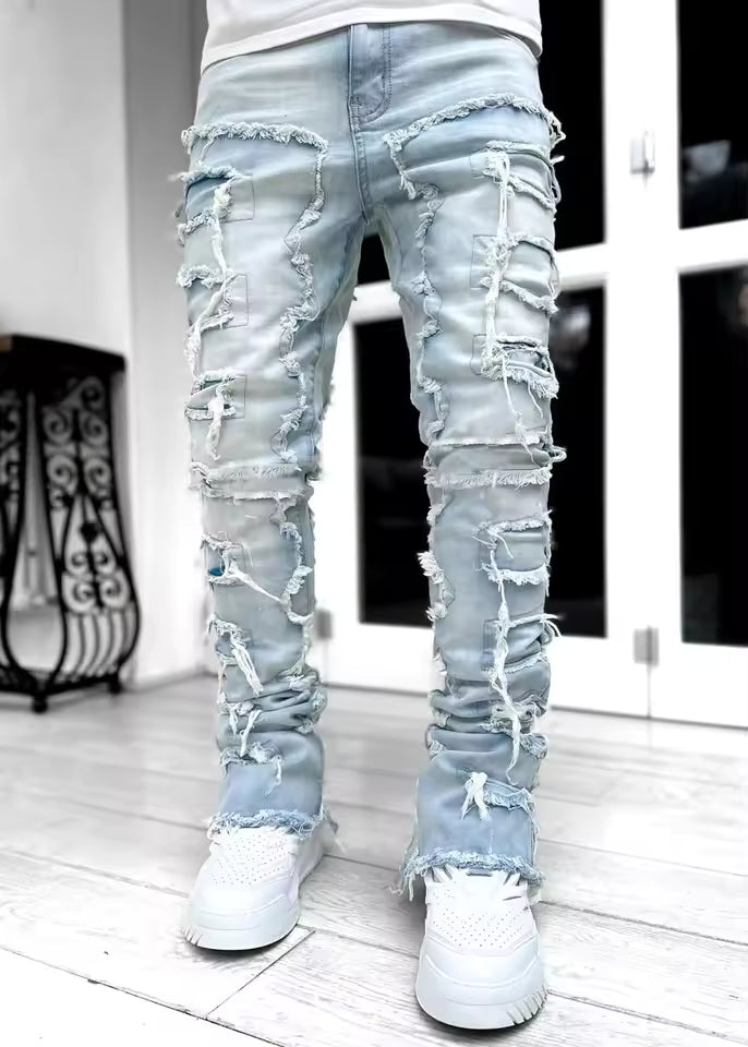 Pantalón Rasgado Informal Vaquero