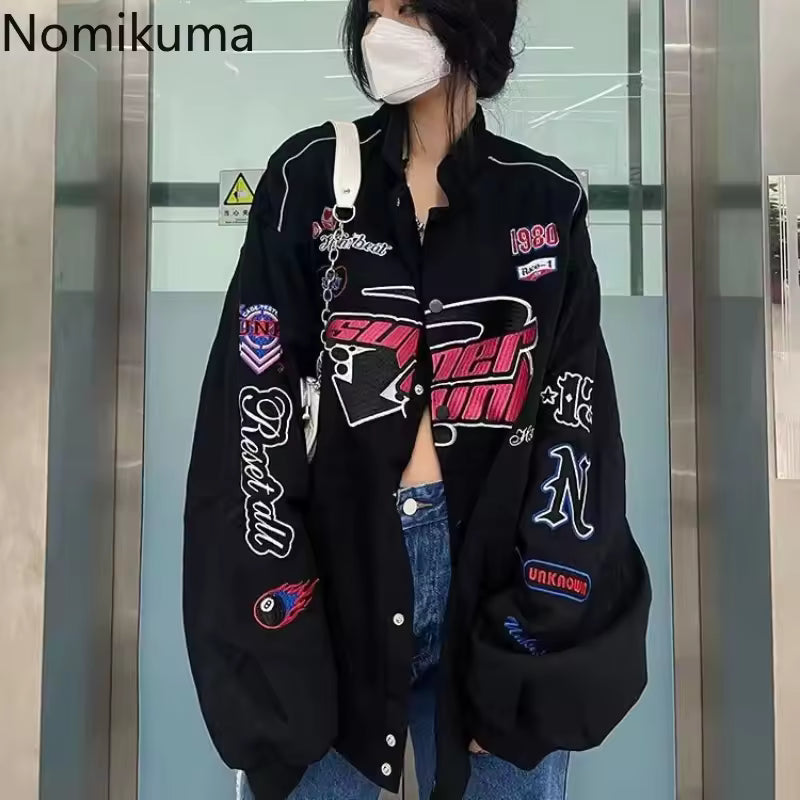 Chaqueta Reset All Estampado Negra