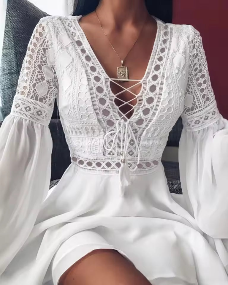 Vestido De Corte Blanco