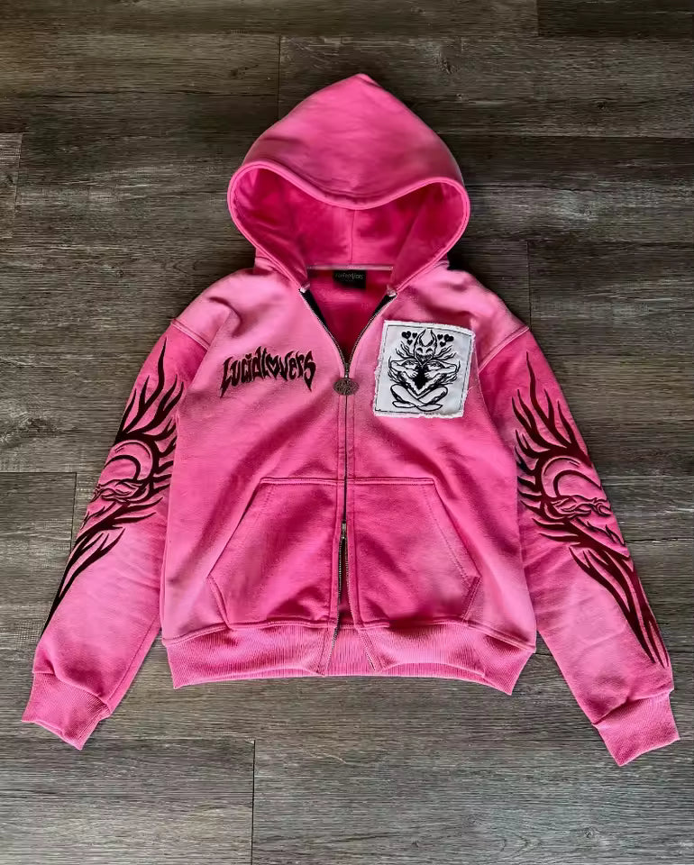 Sudadera Capucha Lucia Lovers Rosa