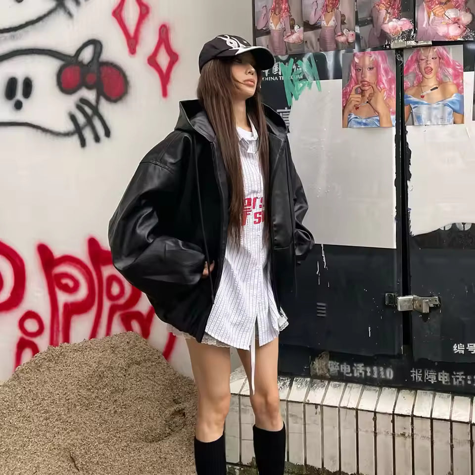 Abrigo Cortavientos Cuero